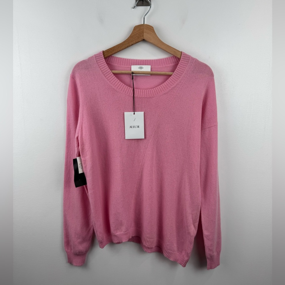 NWT‎ Allude Women Cashmere Wool Blend Pink Sweater Size Small